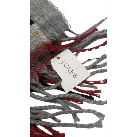J. Crew Women's Warm Acrylic Plaid Shawl or Scarf - Picture 4 of 5